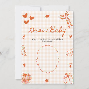 Invitation Chute Main tiré Baby shower italien Draw Baby Jeu