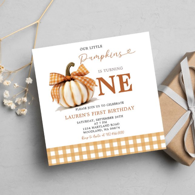 Invitation Chute Notre Petit Citrouille Qui Fête Son Annivers (Créateur téléchargé)