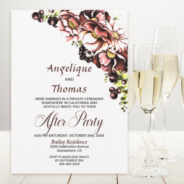 Invitation Chute Reception de Floral Wedding (Créateur téléchargé)