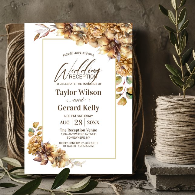 Invitation Chute Reception de Floral Wedding (Créateur téléchargé)
