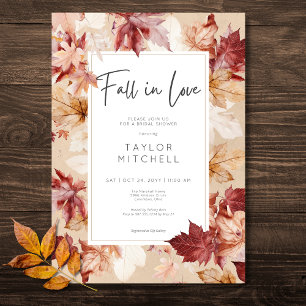 Invitation Chute Rustique En Amour Chute Wreath Tan Fête des 