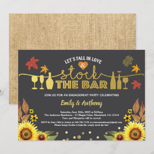 Invitation Chute stock bar chalkboard tournesol or