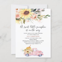 Chute Sunflower Floral Citrouille Baby shower de c
