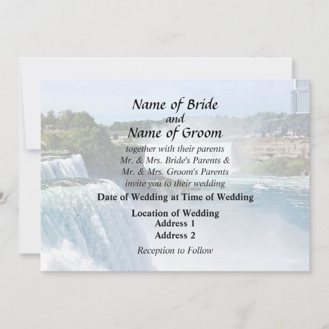 Invitation Chutes du Niagara NY - Vue depuis le côté américai