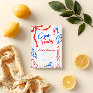 Invitation Ciao Baby Bambin Italien Fait Main Fête de Naissan