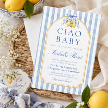 Ciao Baby Blue Rayures Italien Citron
