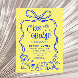 Invitation Ciao Baby Whimsical Italien Lemons Baby shower