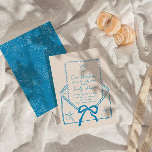 Invitation Ciao Bambino Baby shower au citron tiré à la main