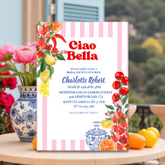 Invitation Ciao Bella Fête de mariage italienne au citron