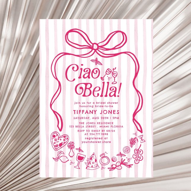 Invitation Ciao Bella Fête des mariées de citrons italiens ro (Créateur téléchargé)