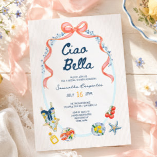 Invitation Ciao bella Italian summer bridal shower