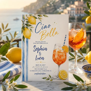 Invitation Ciao Bella Mariage Italien au Citron