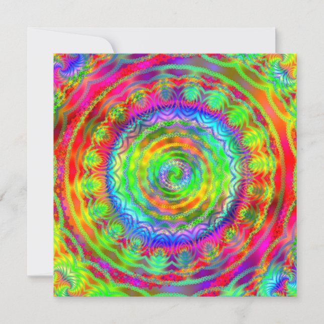 Invitation Cible Tie-dye (Devant)