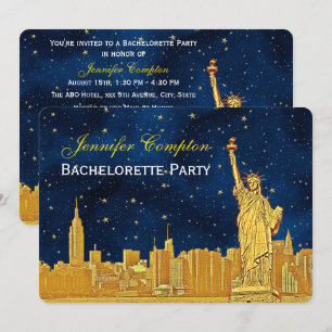 Invitation Ciel de New York #2 Blue Starry BG H Enterrement d