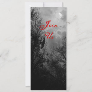 Invitation Ciel hanté avec corbeau Custom Halloween Invitatio