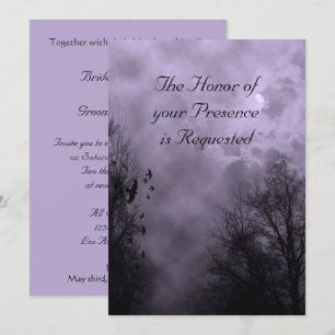Invitation Ciel hanté et Ravens Purple Mist Mariage