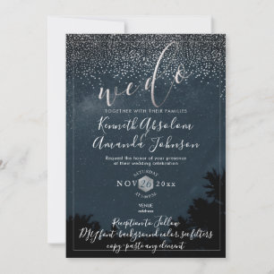 Invitation Ciel nocturne PixDezines Mariage de porte sortant