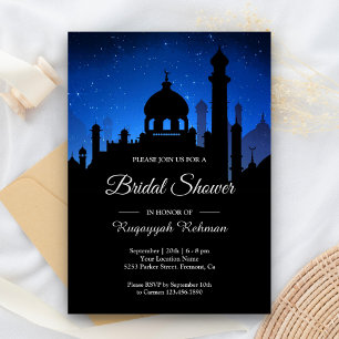 Invitation Ciel Nuit Bleue Nuit Arabes Réception de Mariage
