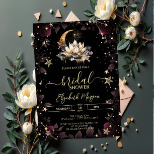 Invitation Ciel Soliel,Lune,Roses Étoiles Shower Nuptial