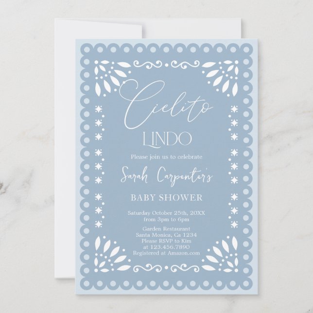 Invitation Cielito Lindo Baby shower garçon (Devant)