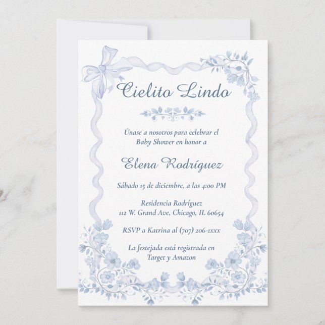 Invitation Cielito Lindo Baby shower Modèle d'invitation (Devant)
