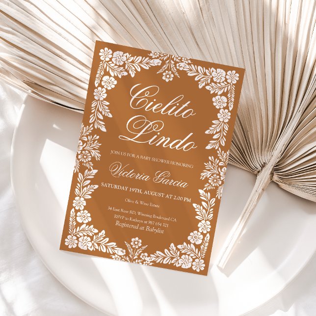 Invitation Cielito Lindo bébé, douche (Créateur téléchargé)