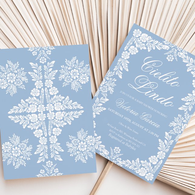 Invitation Cielito Lindo bébé, douche (Créateur téléchargé)