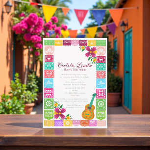 Invitation Cielito Lindo Mexicain Papel Picado Art Populaire 