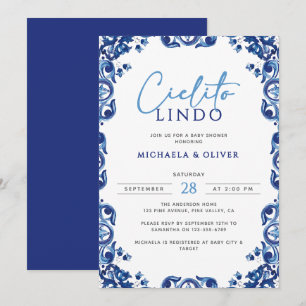 Invitation Cielito Lindo Mexicaine Talavera Carrelage Baby sh