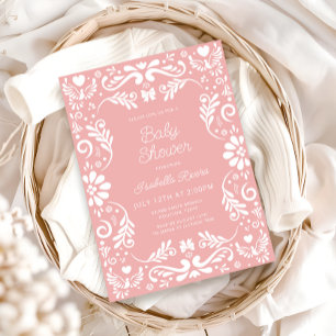 Invitation Cielito Lindo Talavera Fille Mexicaine Baby Shower