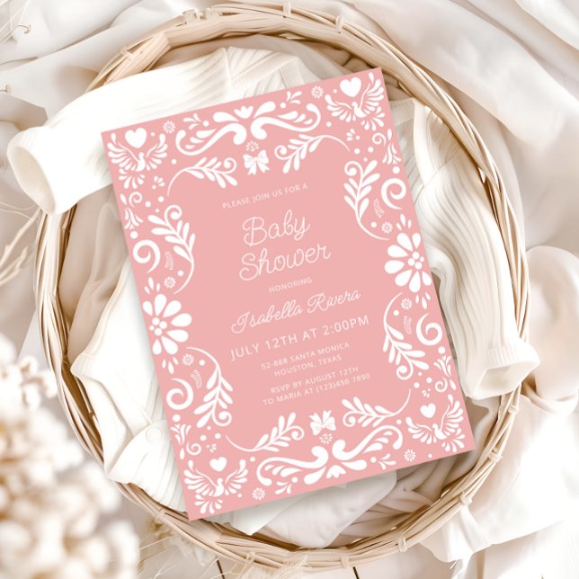 Invitation Cielito Lindo Talavera Mexican Girl Baby Shower  (Créateur téléchargé)