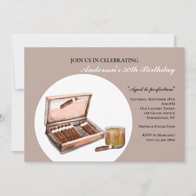 Invitation Cigares et Cognac (Devant)
