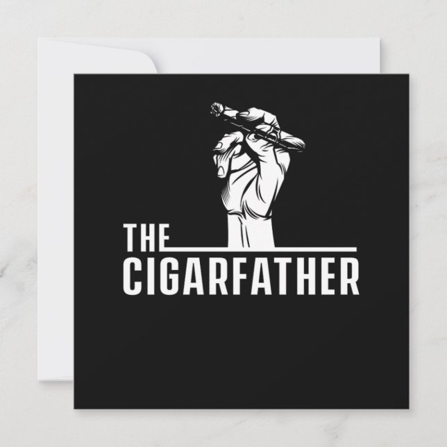 Invitation Cigarfather Cigar Smoker Humidor Cigars Lover Cade (Devant)