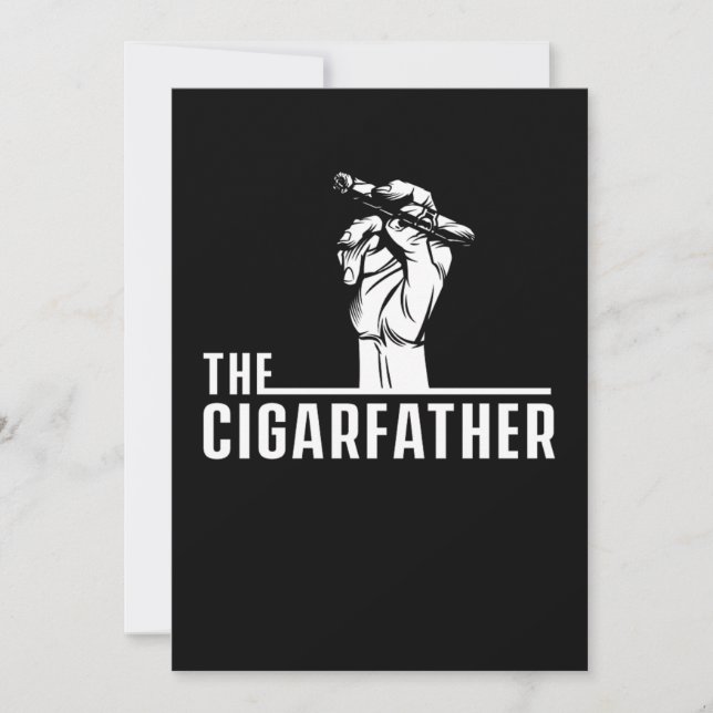Invitation Cigarfather Cigar Smoker Humidor Cigars Lover Cade (Devant)