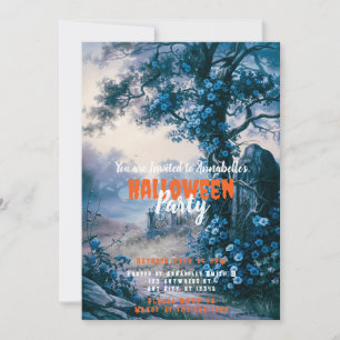 Invitation Cimetière Éffrayant déplaisant Halloween Party