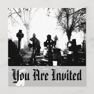 Invitation Cimetière gothique déplaisant
