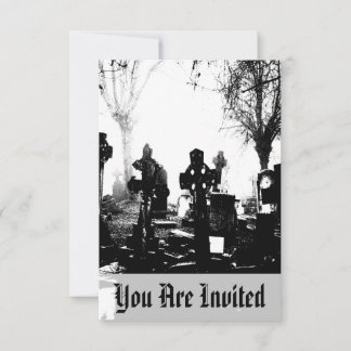 Invitation Cimetière gothique effrayant