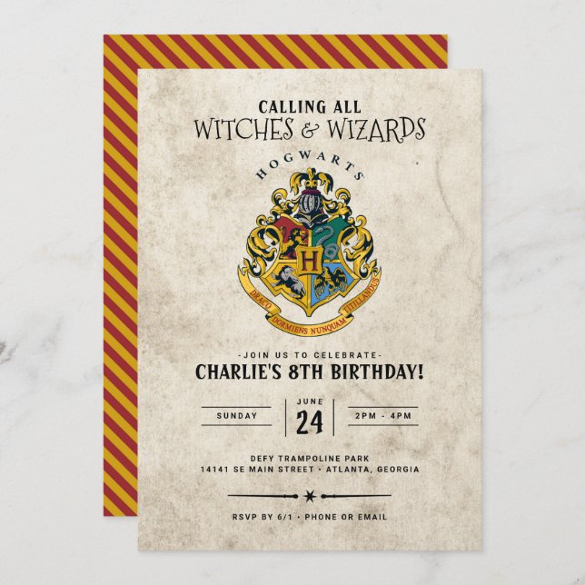 Invitation Cimier de Poudlard Harry Potter Anniversaire