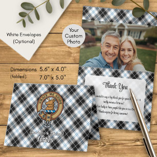 Invitation Cimier du clan Forbes sur tartan de robe de soirée