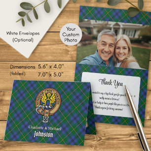 Invitation Cimier du clan Johnston sur tartan
