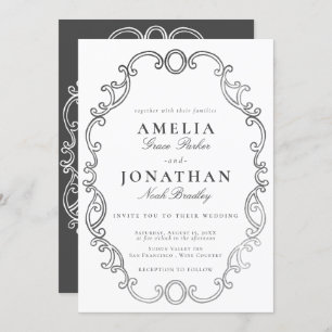 Invitation Cimier Mariage victorien