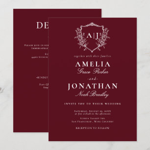 Invitation Cimier Mariage victorien