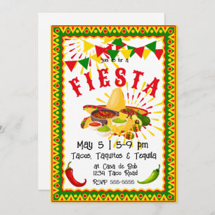 Invitation Cinco de Mayo Fiesta Salsa