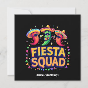 Invitation Cinco de Mayo Fiesta Squad Famille Mexicaine Party