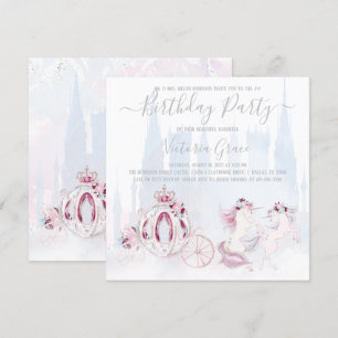 Invitation Cinderella Princess N'importe quel numéro Annivers