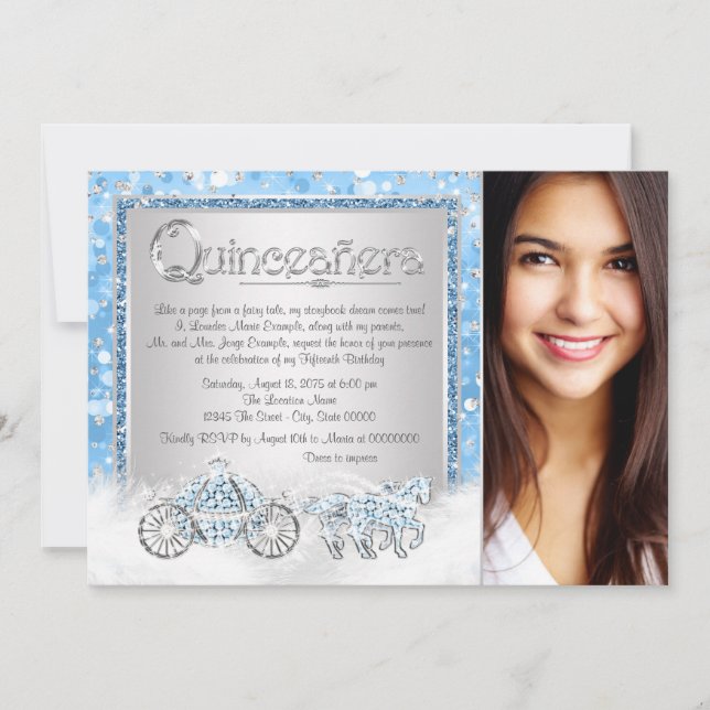 Invitation Cinderella Princess Quinceanera (Devant)
