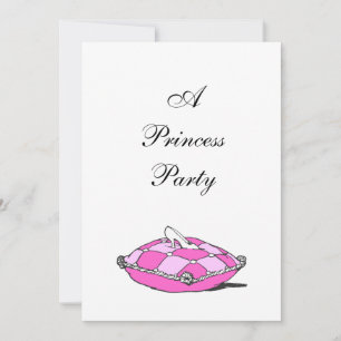 Invitation Cinderella Slipper Coussin rose Princesse