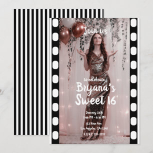 Invitation Cinéma Film Hollywood Photographie Sweet 16