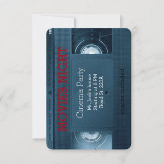 Invitation Cinéma nuit home house fête