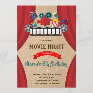 Invitation Cinéma soirée anniversaire